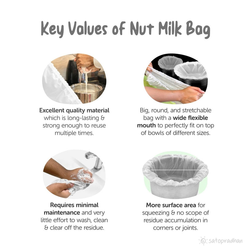 Buy Best Quality Food Grade Strainer Bag | Nut Milk Bag | Shop Verified Sustainable Kitchen Tools on Brown Living™