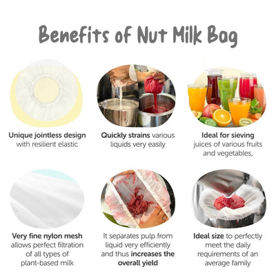 Best Quality Food Grade Strainer Bag | Nut Milk Bag – Kitchen Tools on Brown Living™. SKU: 2HK - NMB. Img 3.