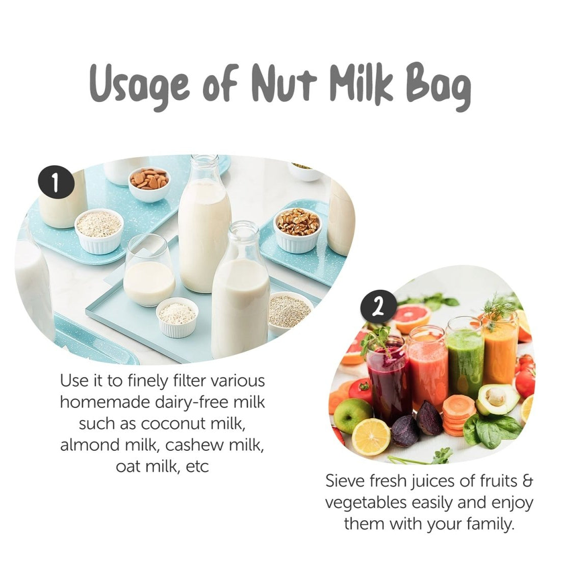 Best Quality Food Grade Strainer Bag | Nut Milk Bag – Kitchen Tools by SATOPRADHAN available on Brown Living™. . SKU: 2HK - NMB. Img 4.