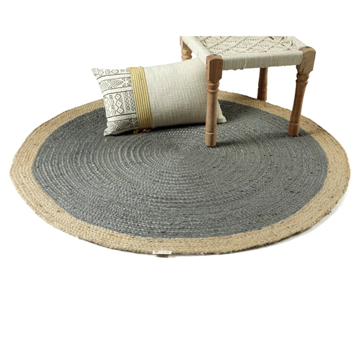 Bestrew Jute Rug ( Grey) | Verified Sustainable by Brown Living™