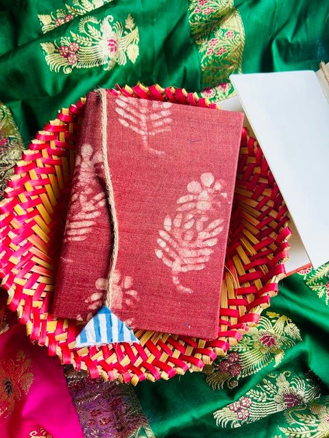 Buy Bhaagh - Upcycled Fabric Handloom Journal-Hard-Bound | Shop Verified Sustainable Notebooks & Notepads on Brown Living™