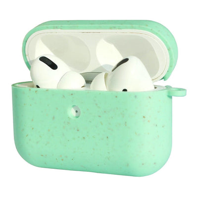 Biodegradable Eco - Friendly Wheat Straw AirPods Cover - Mint Green – Tech Accessories on Brown Living™. SKU: 177 - 13657 - APP - 004. Img 1.
