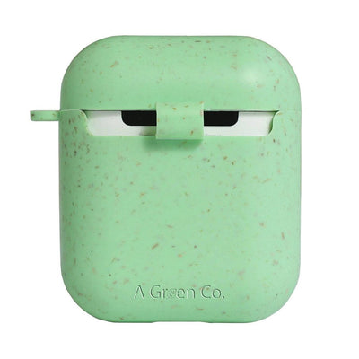 Biodegradable Eco - Friendly Wheat Straw AirPods Cover - Mint Green – Tech Accessories on Brown Living™. SKU: 177 - 13657 - APP - 004. Img 6.