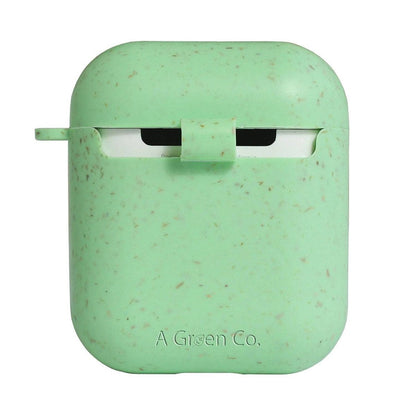 Biodegradable Eco - Friendly Wheat Straw AirPods Cover - Mint Green | Verified Sustainable by Brown Living™