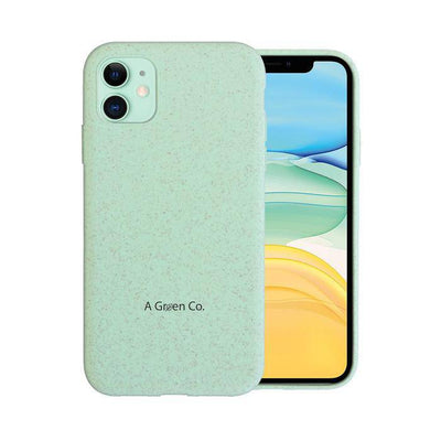 Biodegradable Eco - Friendly Wheat Straw Phone Case / Mobile Cover - Mint Green – Tech Accessories on Brown Living™. SKU: 177 - 12033 - AGC - HK - 13 - 004. Img 1.