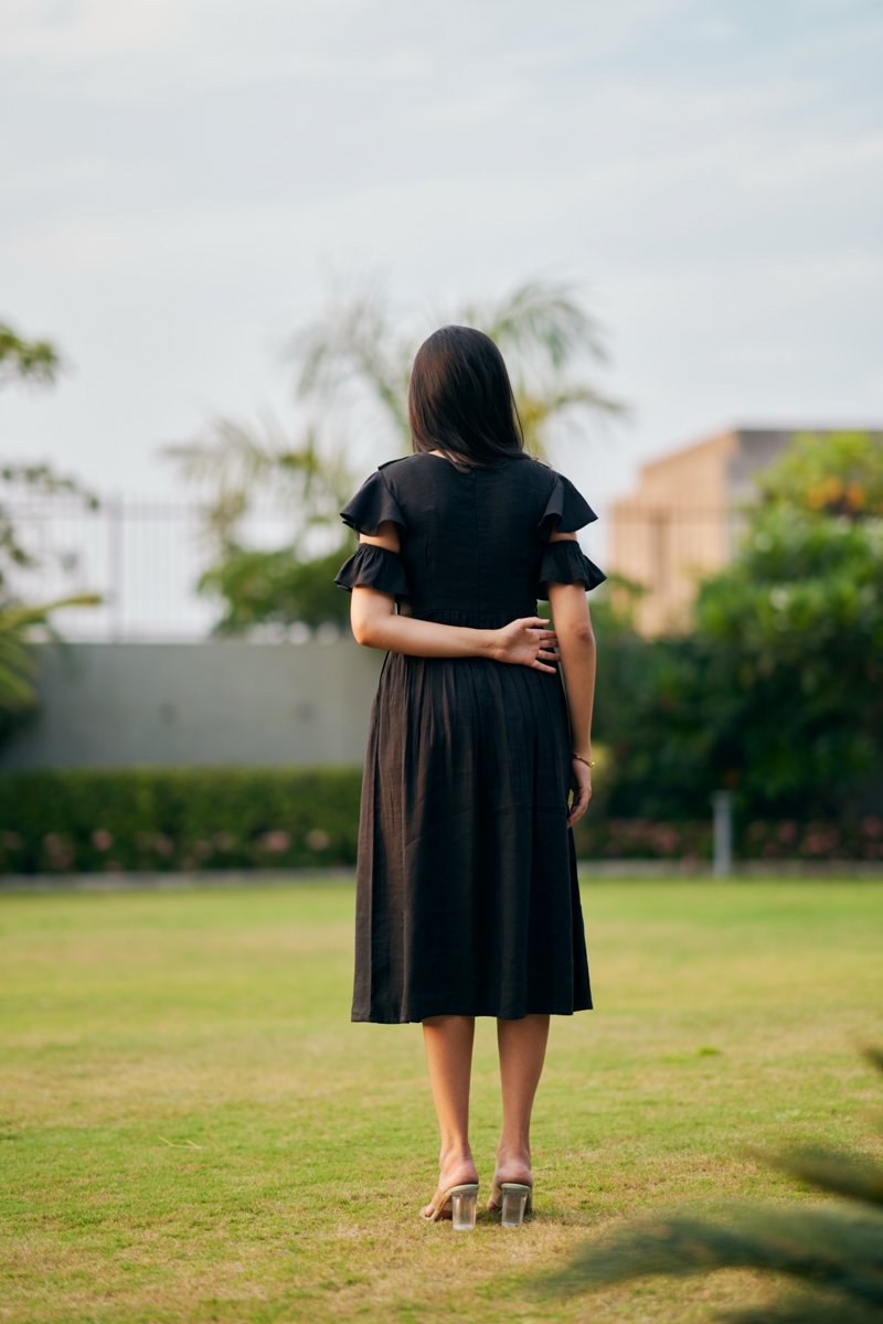 Buy Black Ash Dress | Bamboo and Hemp Fabric | Shop Verified Sustainable Products on Brown Living