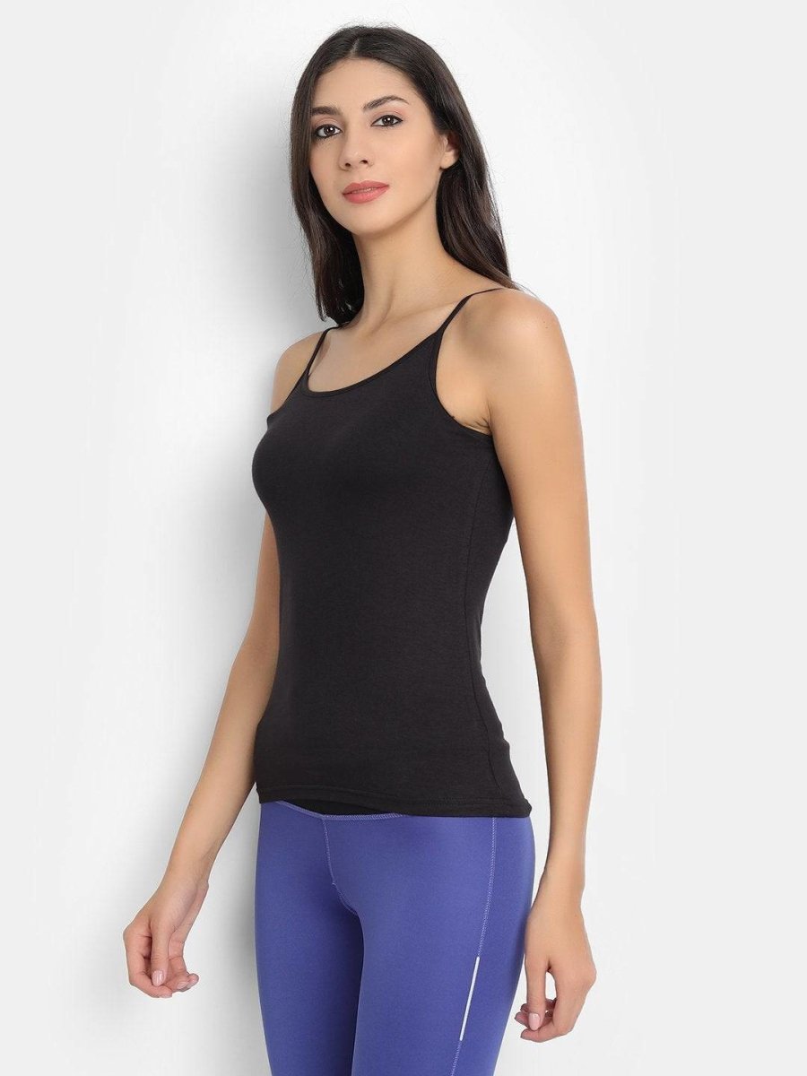 Bamboo Fabric Black Camisole - Pack of 2 | Verified Sustainable by Brown Living™