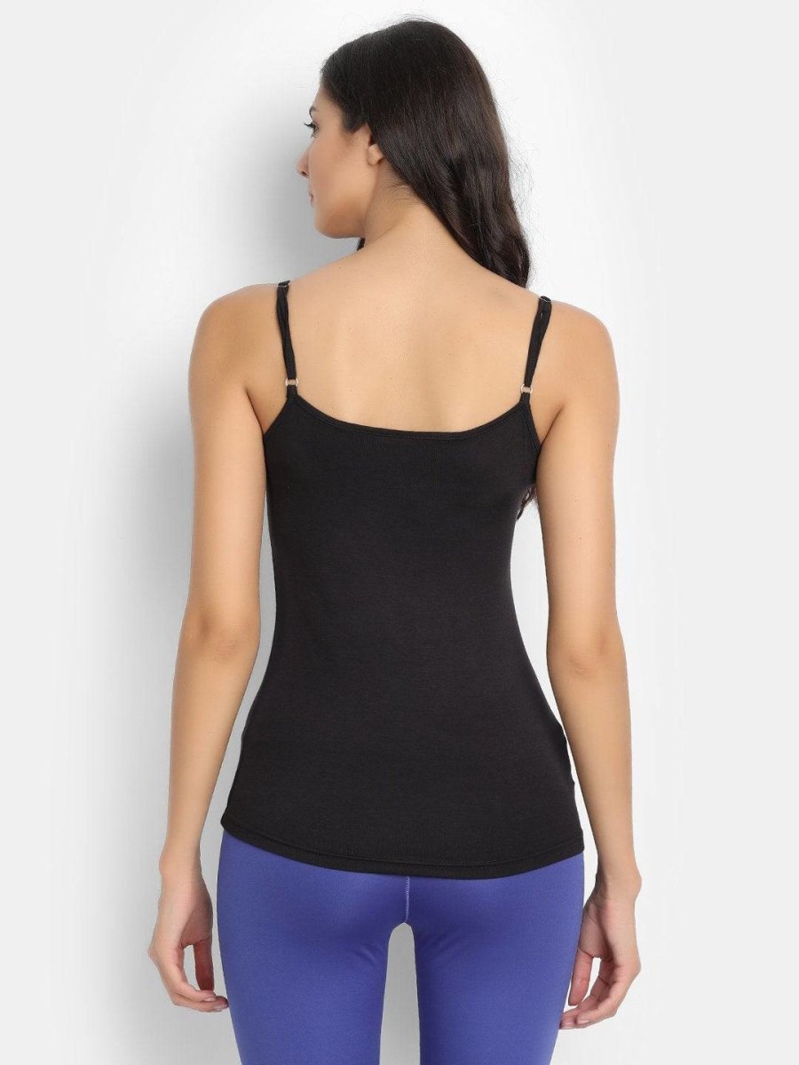 Bamboo Fabric Black Camisole - Pack of 2 | Verified Sustainable by Brown Living™