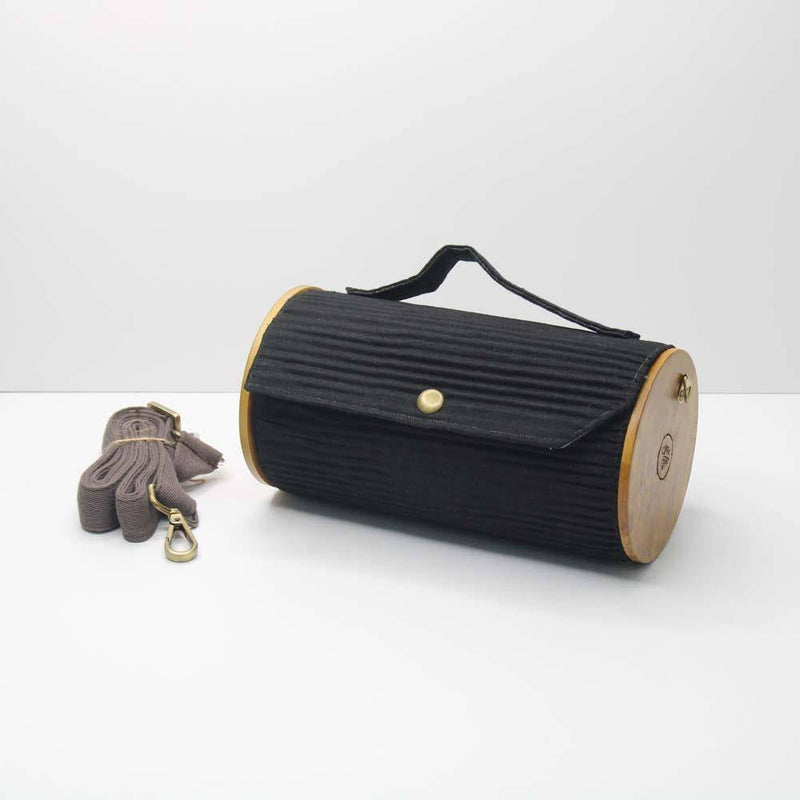 Black Pumpkin Round Clutch - Changeable Sleeve Set | Verified Sustainable by Brown Living™