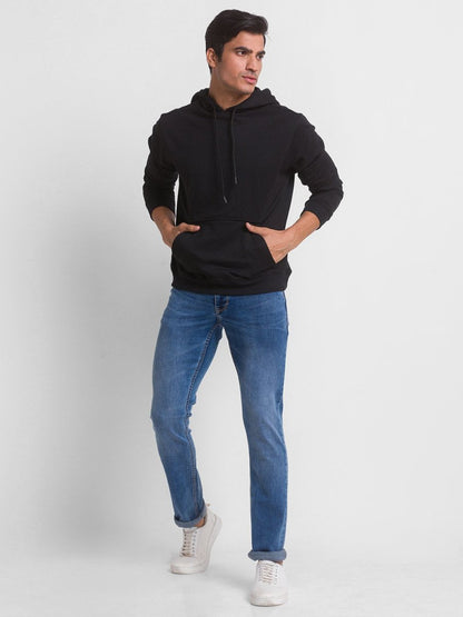 Black Relaxed Fit Hoodie | Recycled Polyester & Recycled Cotton Blend | Verified Sustainable by Brown Living™