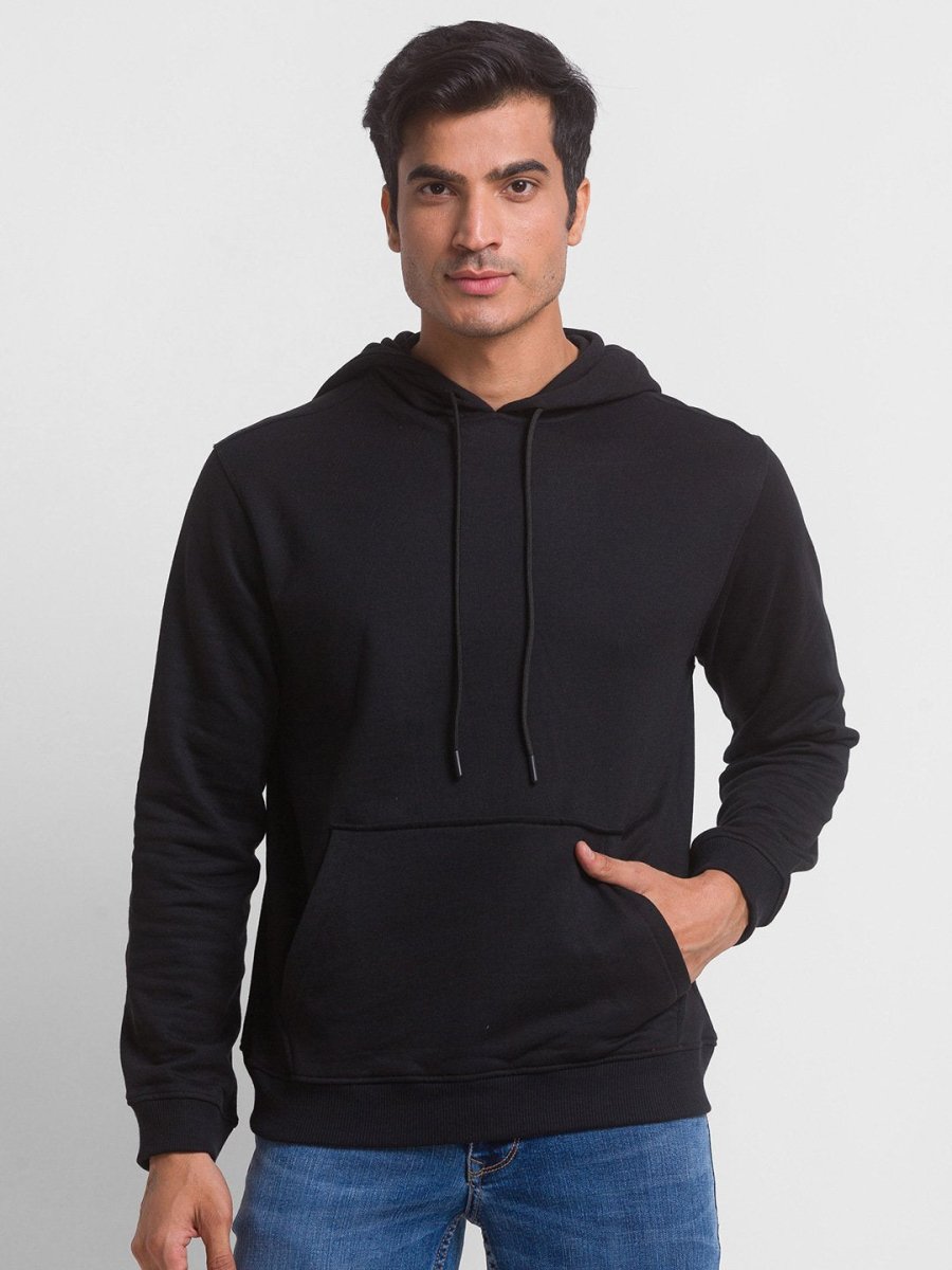 Black Relaxed Fit Hoodie | Recycled Polyester & Recycled Cotton Blend | Verified Sustainable by Brown Living™