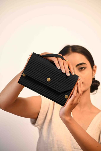 Black Sea Box Clutch | Verified Sustainable by Brown Living™