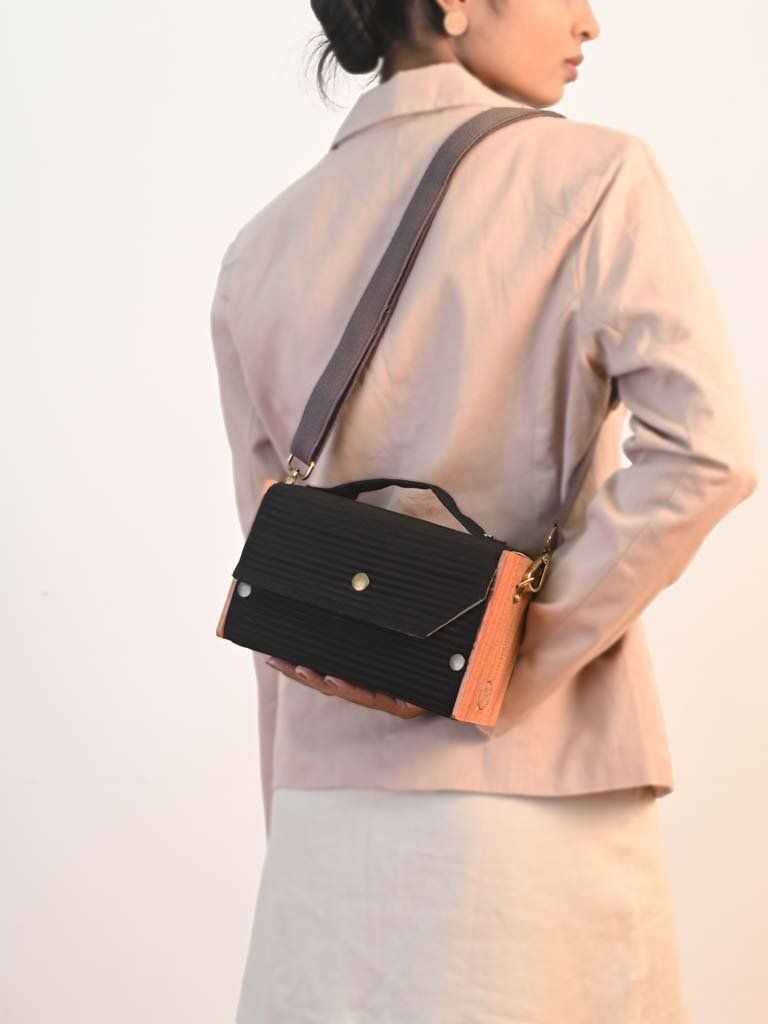 Black Sea Box Clutch | Verified Sustainable by Brown Living™