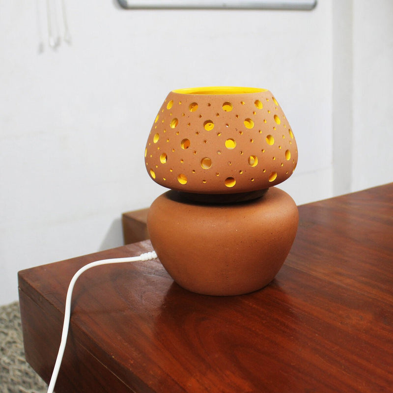 Buy BLOOM 'Shortie' Terracotta Modern Table Light | Shop Verified Sustainable Lamps & Lighting on Brown Living™