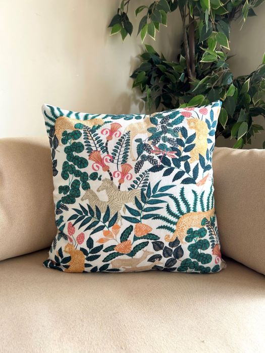 Blooming Forest Cotton Cushion Cover - Set of 2 & 5 | Verified Sustainable by Brown Living™