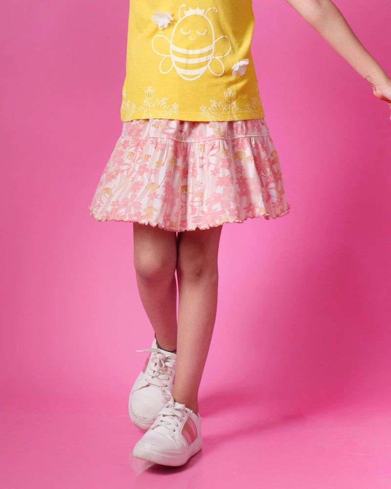Buy Blooming Nectar Floral Pink Skirt | Shop Verified Sustainable Kids Shirts on Brown Living™