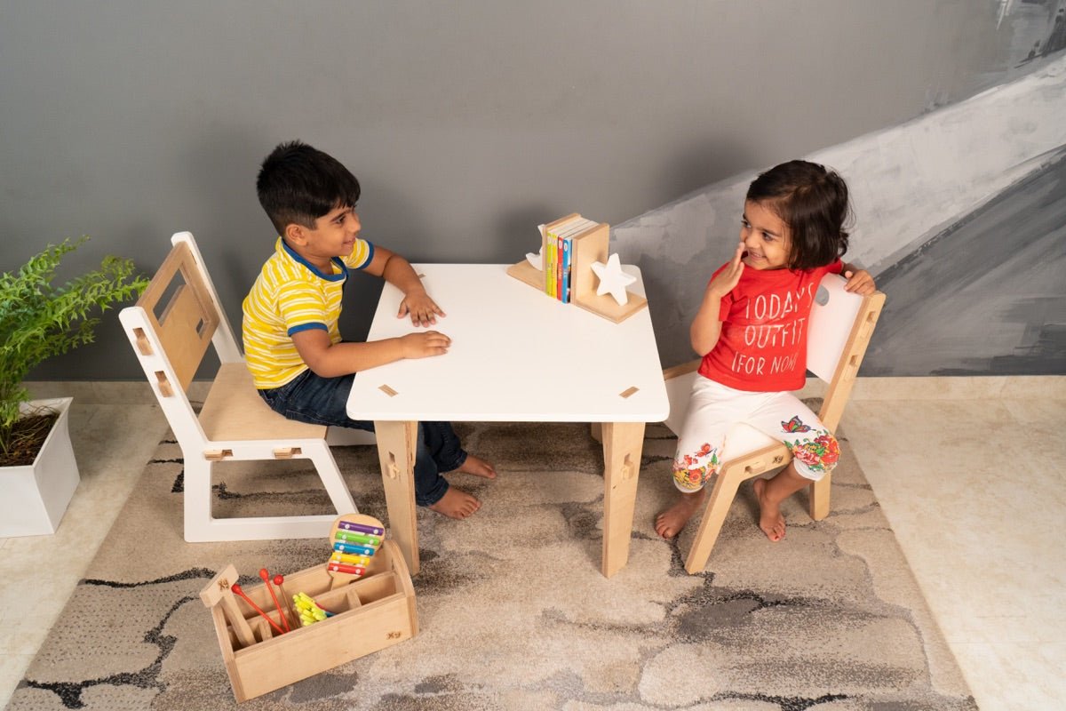 Blue Apple Childrens Wooden Chair | Verified Sustainable by Brown Living™