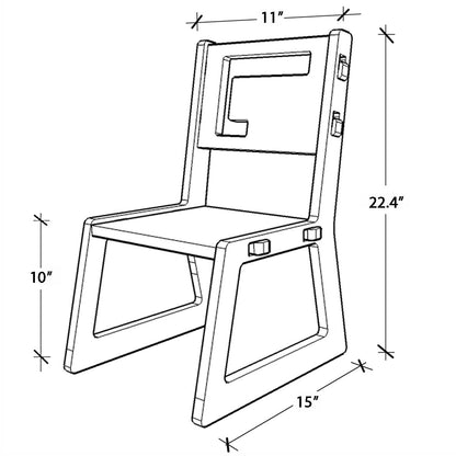 Blue Apple Childrens Wooden Chair | Verified Sustainable by Brown Living™