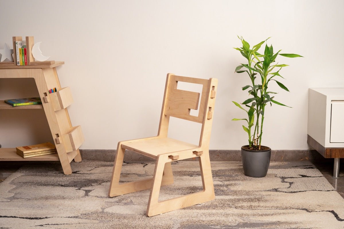 Blue Apple Childrens Wooden Chair | Verified Sustainable by Brown Living™