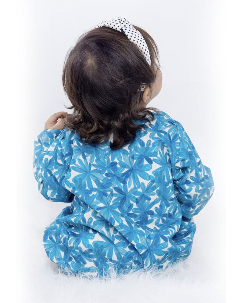 Buy Blue Blooms Unisex Oneise | Kids onesie | Made with organic cotton | Shop Verified Sustainable Products on Brown Living