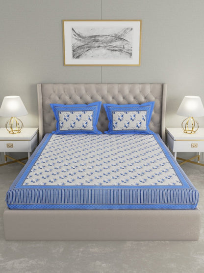 Hand Block Printed Pure Cotton King Size Bedding Set | Verified Sustainable by Brown Living™