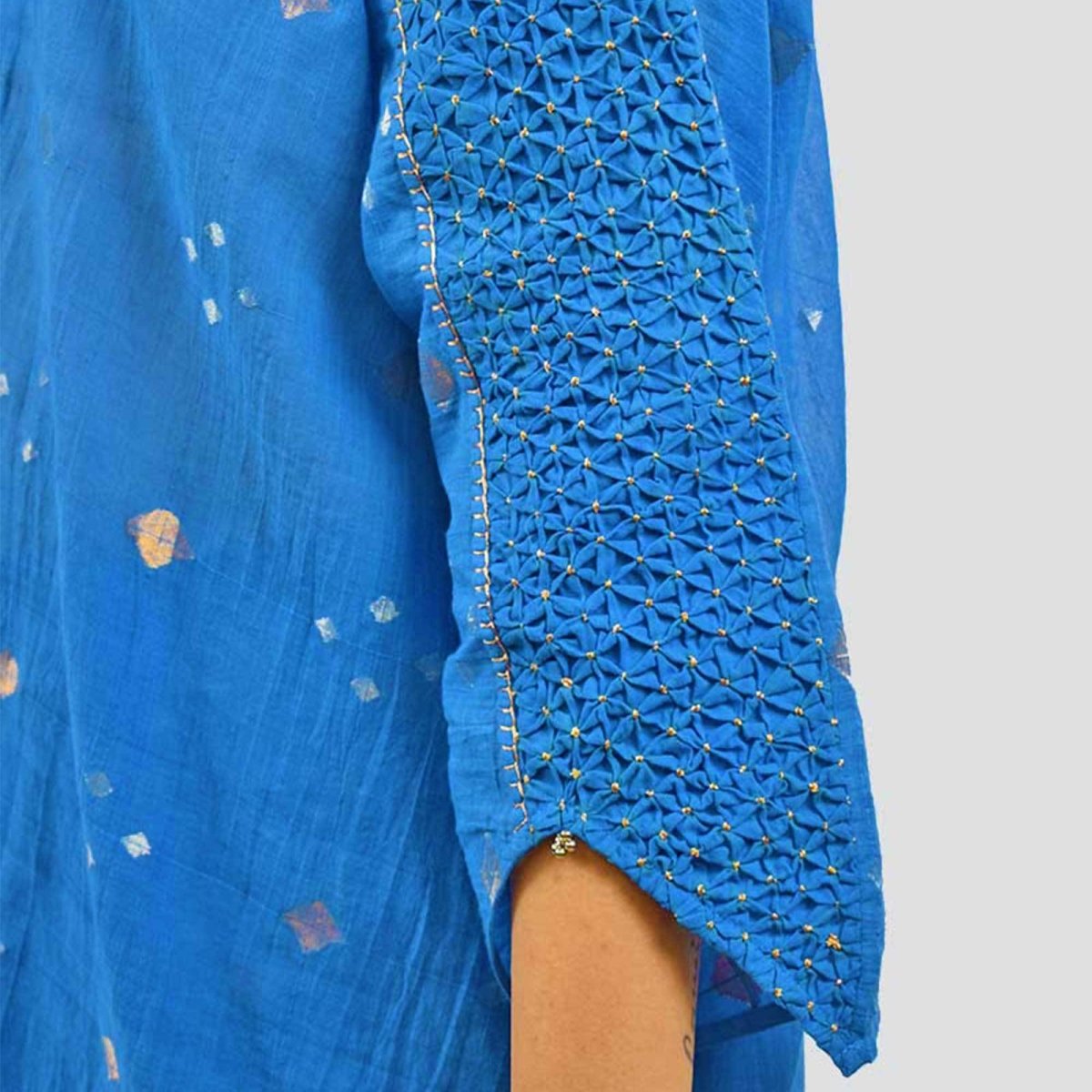 Blue Jamdani Kimono | Verified Sustainable by Brown Living™