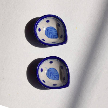 Blue Pottery Reusable Diyas - Set of 2 | Verified Sustainable by Brown Living™