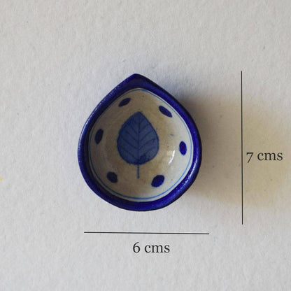 Blue Pottery Reusable Diyas - Set of 2 | Verified Sustainable by Brown Living™
