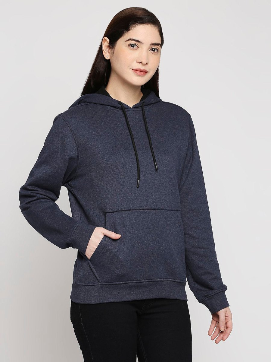 Blue Relaxed Fit Hoodie | Recycled Polyester + Recycled Cotton Blend | Verified Sustainable by Brown Living™