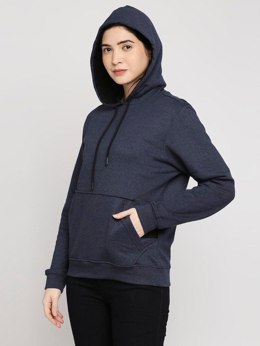 Blue Relaxed Fit Hoodie | Recycled Polyester + Recycled Cotton Blend | Verified Sustainable by Brown Living™