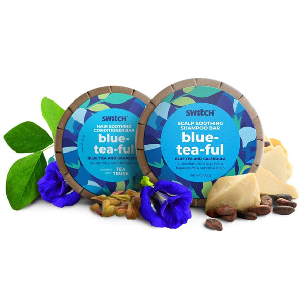 Buy Blue-Tea-Ful Haircare Combo | Shop Verified Sustainable Hair Shampoo Bar on Brown Living™
