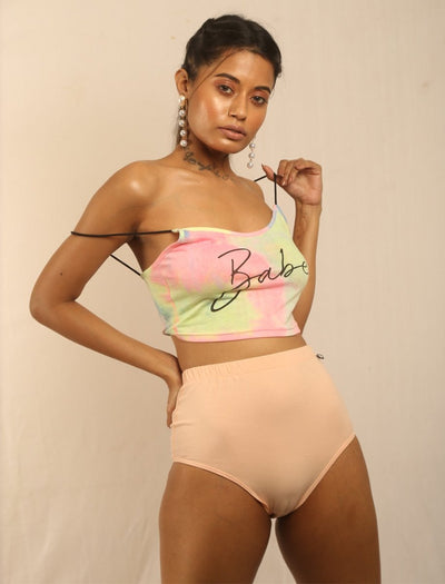 Blush Classic Bio - washed Organic Cotton Brief – Womens Underwear on Brown Living™. SKU: 001/BA/Blush/S_24BL10681. Img 1.