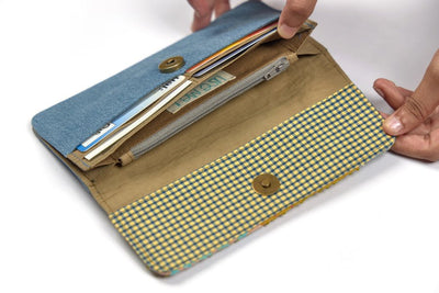 Blush Sashiko Wallet – Womens Accessories on Brown Living™. SKU: UMW - SASHI - W - 05. Img 2.