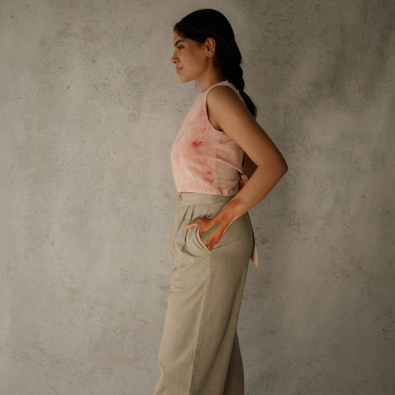 Buy Blush | Tie-Back Top | Shop Verified Sustainable Womens top on Brown Living™