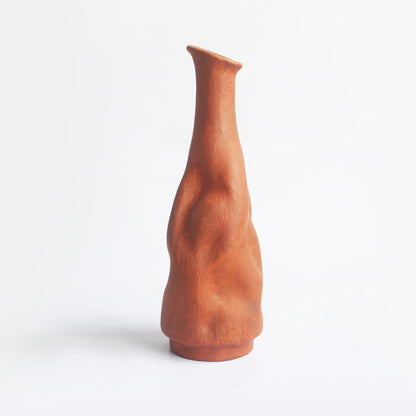 Bot Lipped Organic Terracotta Flower Vase – Decor & Artefacts on Brown Living™. SKU: VS - BOT/ORG. Img 3.
