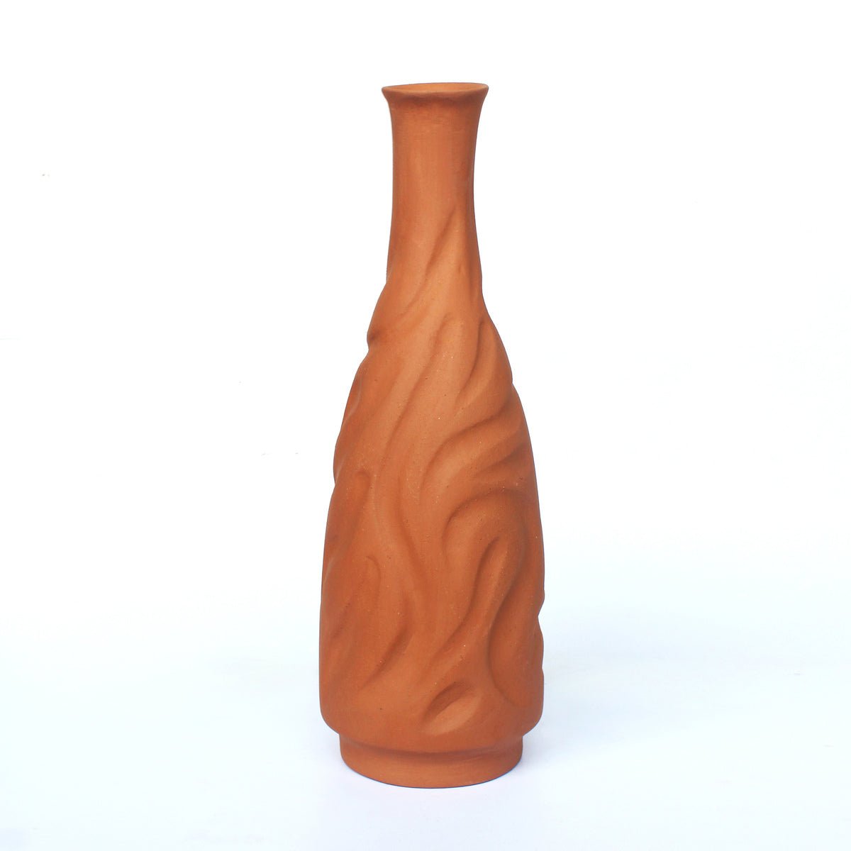 Bot Lipped Profiled Terracotta Flower Vase – Decor & Artefacts on Brown Living™. SKU: VS - BOT/PRF. Img 2.