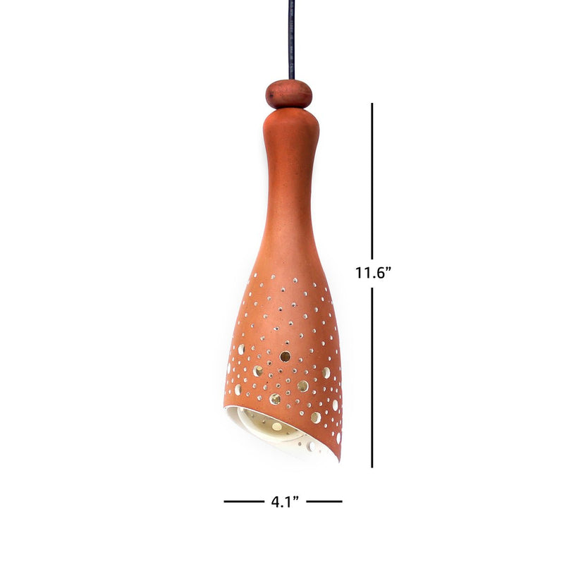 Bot Slice Handmade Terracotta Ceiling Light | Verified Sustainable by Brown Living™