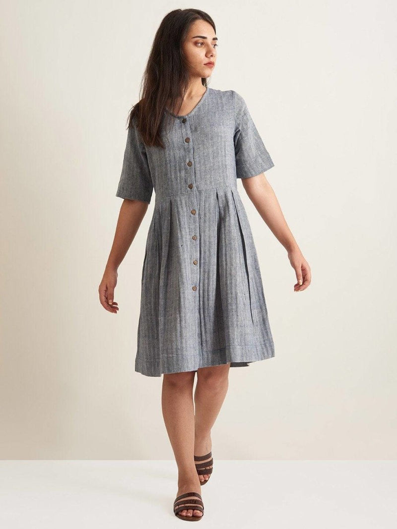 Buy Box Pleat Shirt Dress - Twill Weave | Shop Verified Sustainable Womens Dress on Brown Living™
