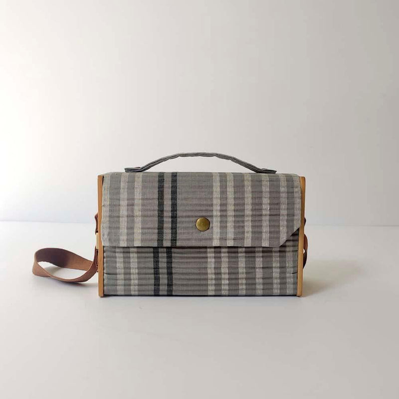 Buy Box Sling Bag/Clutch Single Sleeve - Lines | Shop Verified Sustainable Womens Handbag on Brown Living™