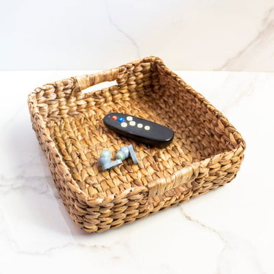 Boxy Water Hyacinth Snack Tray – Trays & Platters on Brown Living™. SKU: SC0108. Img 1.