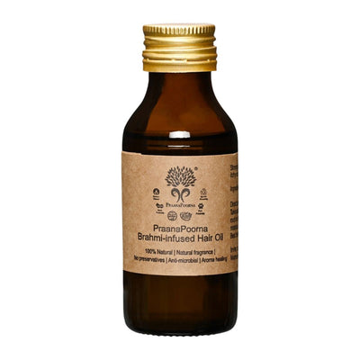 Brahmi Infused Hair Oil - 50 ml – Face Oil on Brown Living™. SKU: ARH_18. Img 1.