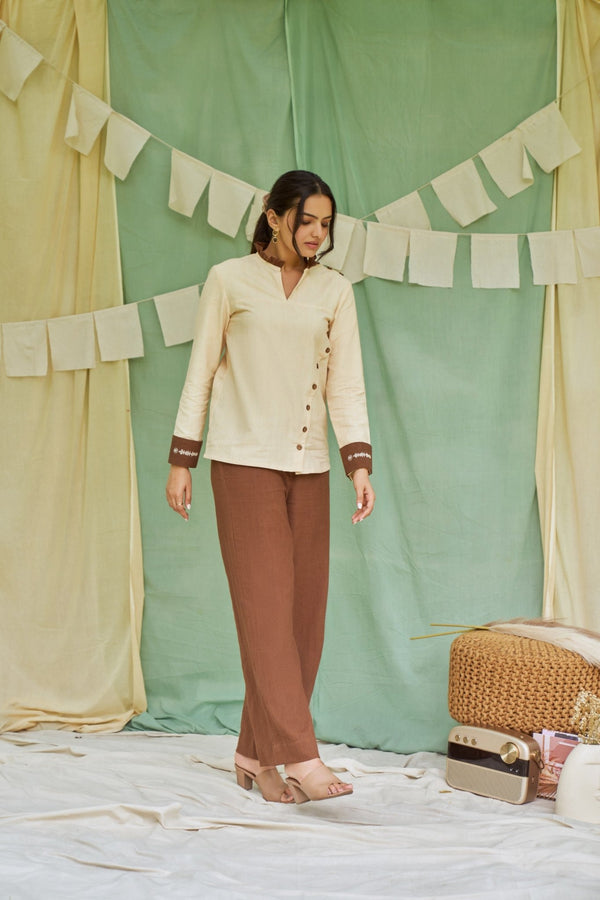 Bramble Handloom Cotton Trousers | Verified Sustainable Womens Trousers on Brown Living™