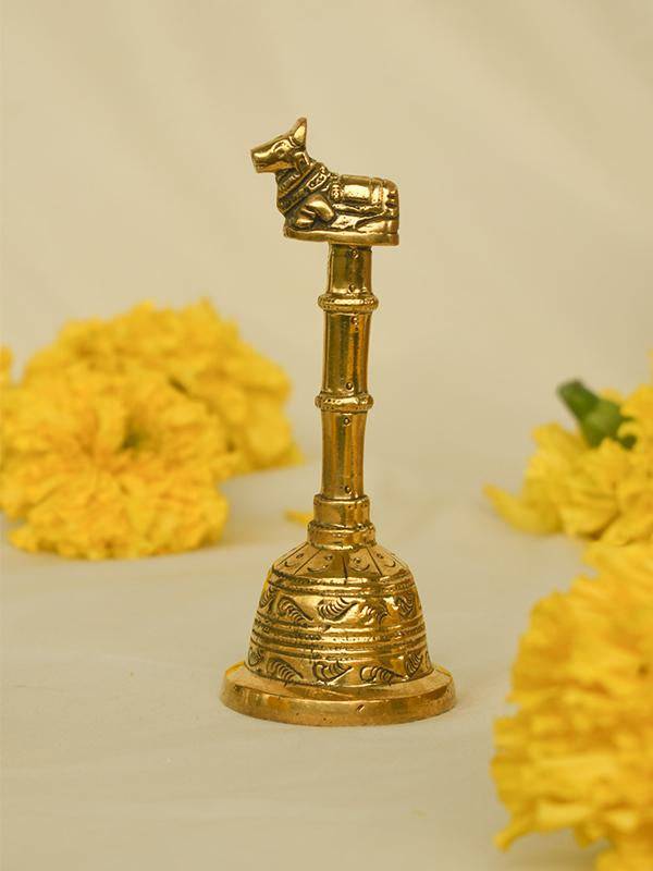 Buy Brass Nandi Bell | Shop Verified Sustainable Pooja Needs on Brown Living™
