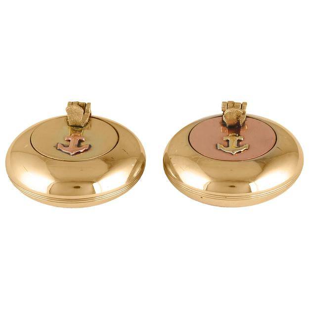 Buy Nautical Wheel Design Cigarette Ashtray - Set of 2 | Shop Verified Sustainable Table Decor on Brown Living™