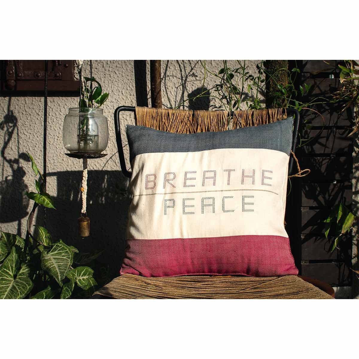 Breathe Peace - Cushion Cover | Verified Sustainable by Brown Living™