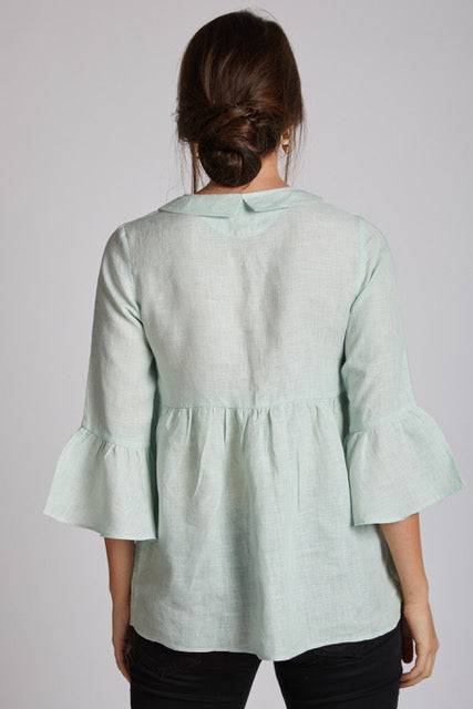 Buy Bridge Gathered Top Mint Green | Shop Verified Sustainable Products on Brown Living