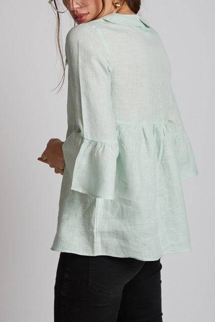 Buy Bridge Gathered Top Mint Green | Shop Verified Sustainable Products on Brown Living