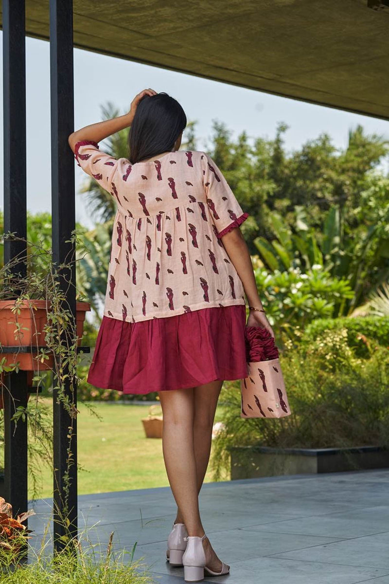 Brisk Birdie Detachable Bamboo Hemp Dress | Verified Sustainable Womens Dress on Brown Living™