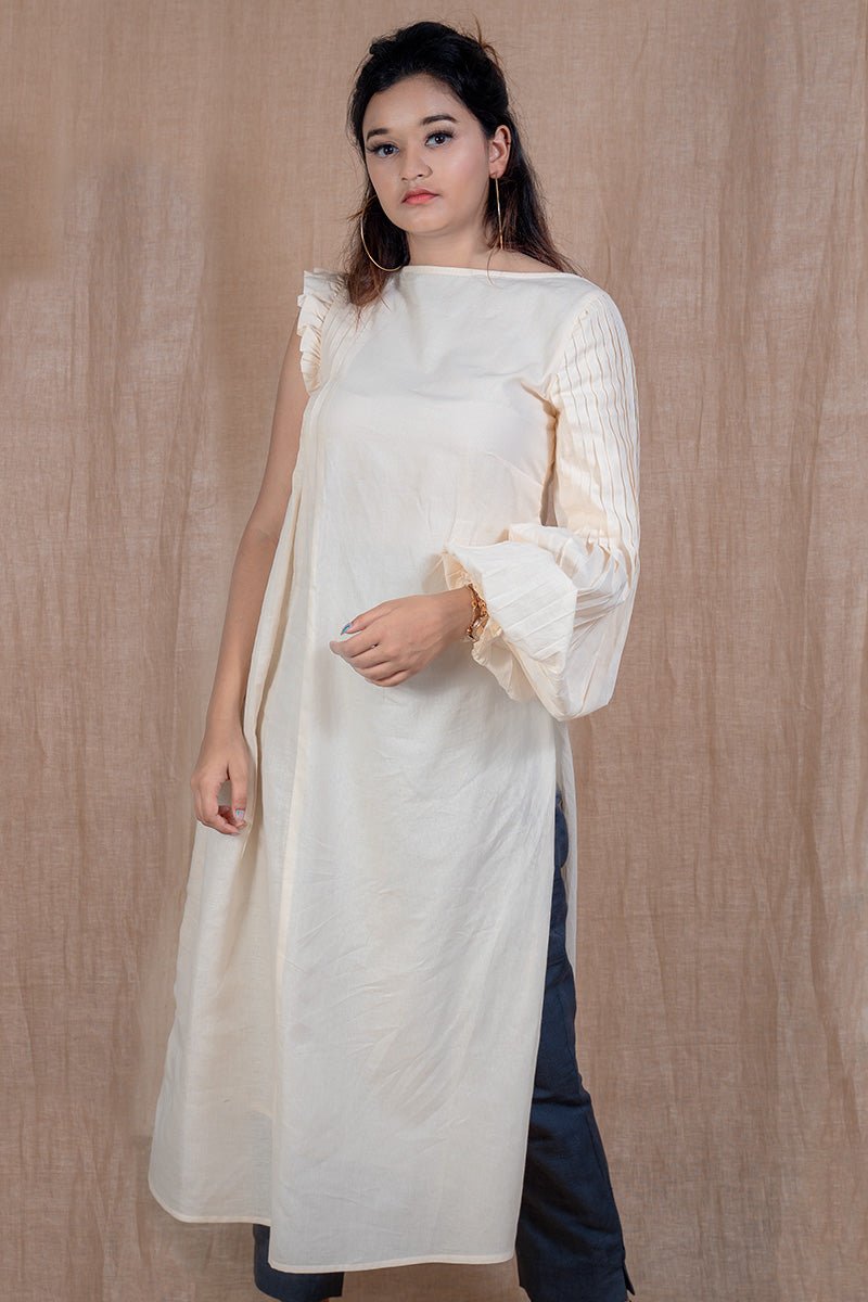 Buy Brisk Moonlit Kurti | 100% Linen & Cotton | Shop Verified Sustainable Products on Brown Living