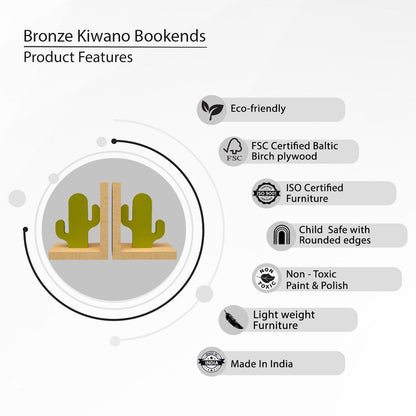 Bronze Kiwano Bookends | Verified Sustainable by Brown Living™